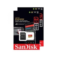 MEMORIA SANDISK EXTREME MICROSDXC A SD INCLUIDO 64 GB - A2 / VIDEO CLASS V30 UHS-I U3 CLASS1 P/N SDSQXA2-064G-GN6MA