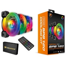 KIT DE VENTILADORES Cougar Vortex SPB 120 RGB Cooling 120 mm P/N 3MSPBKIT.0001