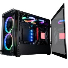 GABINETE GAMER GAMEMAX STRATOS MINI ITX SIN FUENTE 